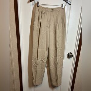 Women’s Lauren Ralph Lauren Petite Green Tag Khaki Pants - Size 8P Vintage NOS